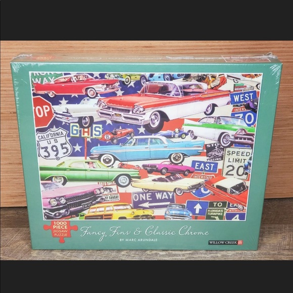 Willow Creek Classic Chrome Car 1000 Piece Puzzle - Picture 2 of 5